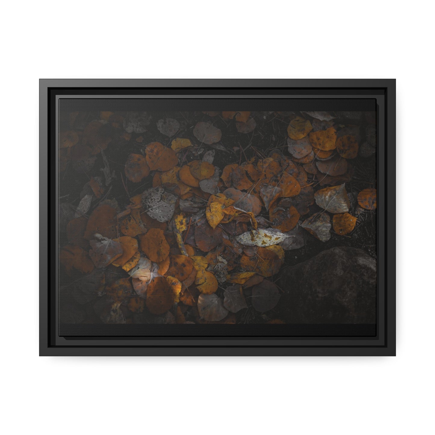 Earthy Forest Floor Wrapped Framed Canvas