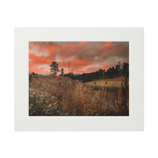 "Sunset" Fine Art Prints (Passepartout Paper Frame)