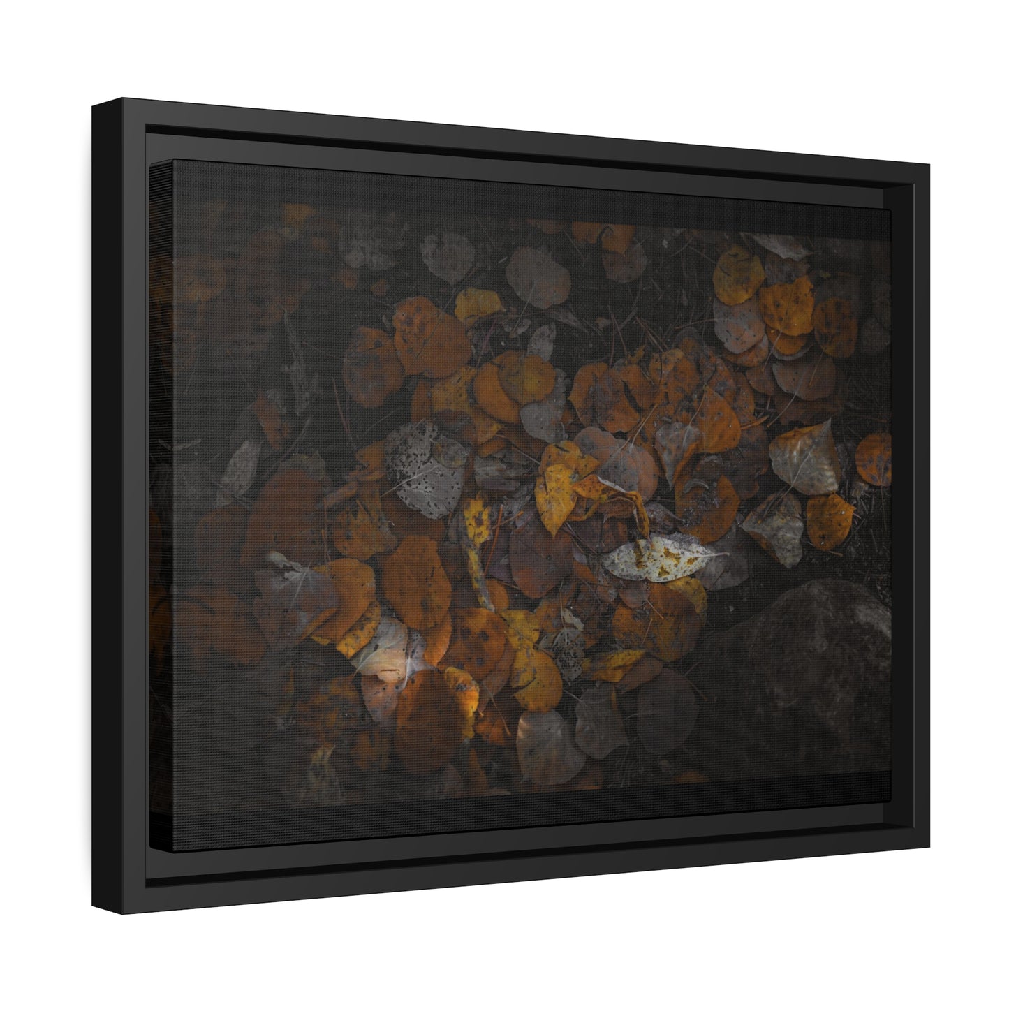 Earthy Forest Floor Wrapped Framed Canvas