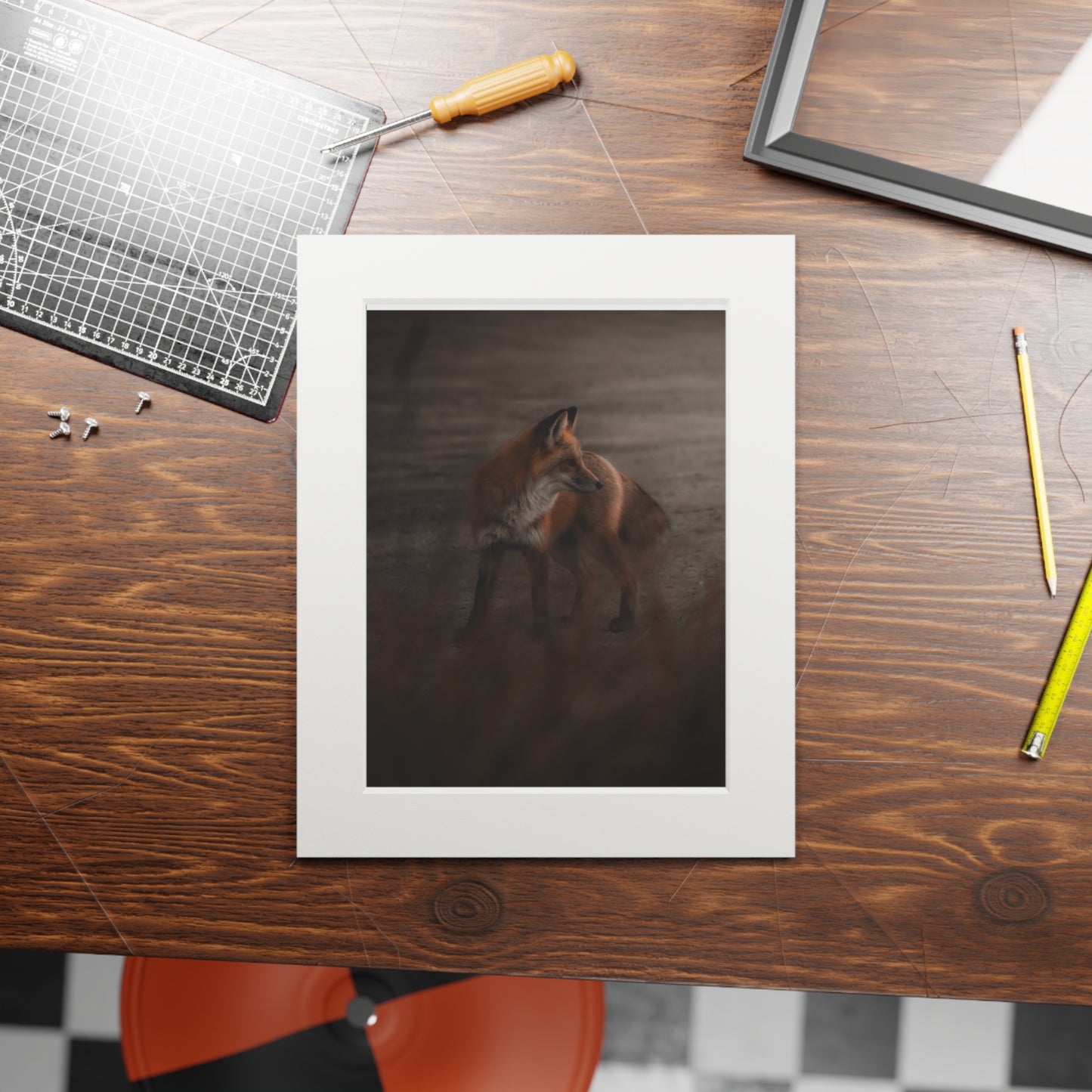 "The Sly Fox" Fine Art Prints (Passepartout Paper Frame)