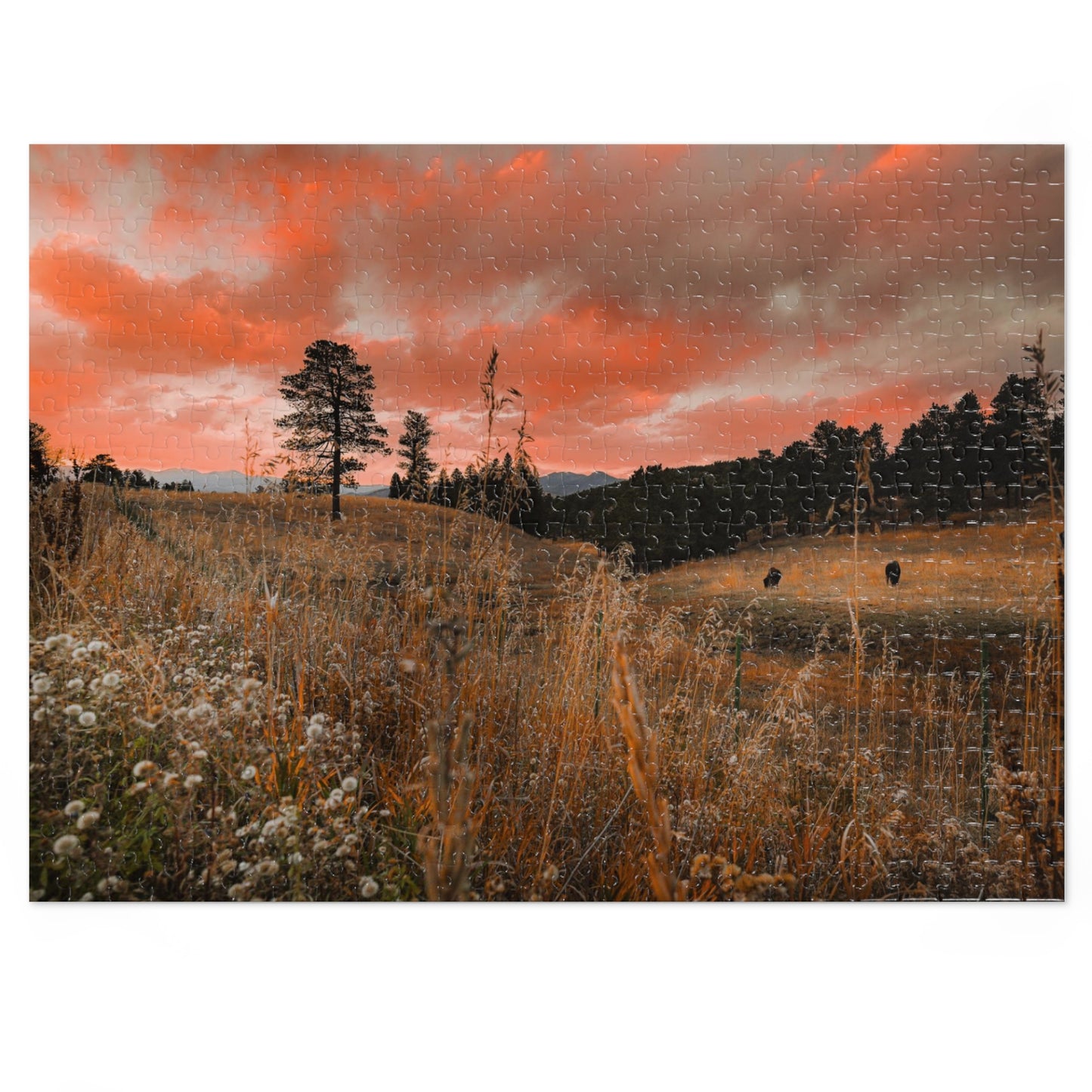 "Mountain Sunset" Jigsaw Puzzle (30, 110, 252, 500,1000-Piece)