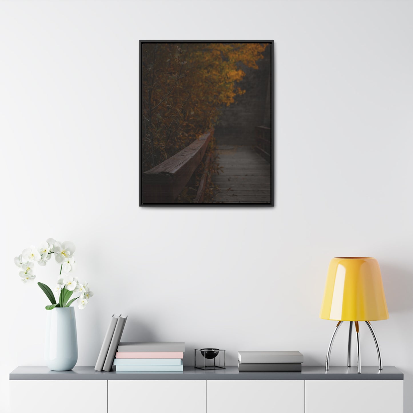 An Autumn Bridge Gallery Canvas Wraps, Vertical Frame