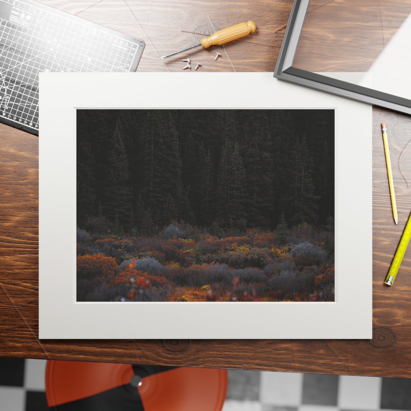 "Moody Forest" Fine Art Prints (Passepartout Paper Frame)