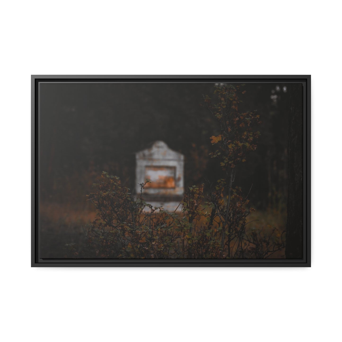 "The Stone Waits" Framed Canvas