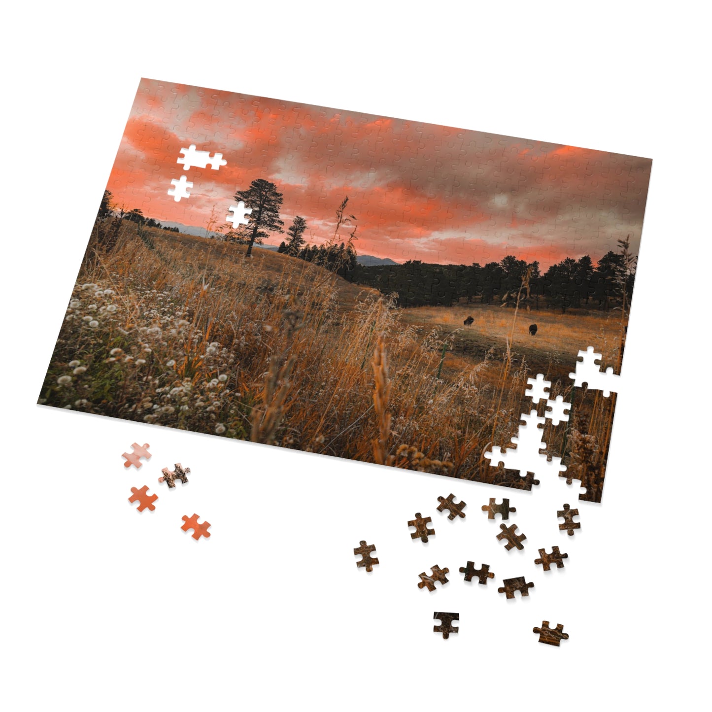 "Mountain Sunset" Jigsaw Puzzle (30, 110, 252, 500,1000-Piece)