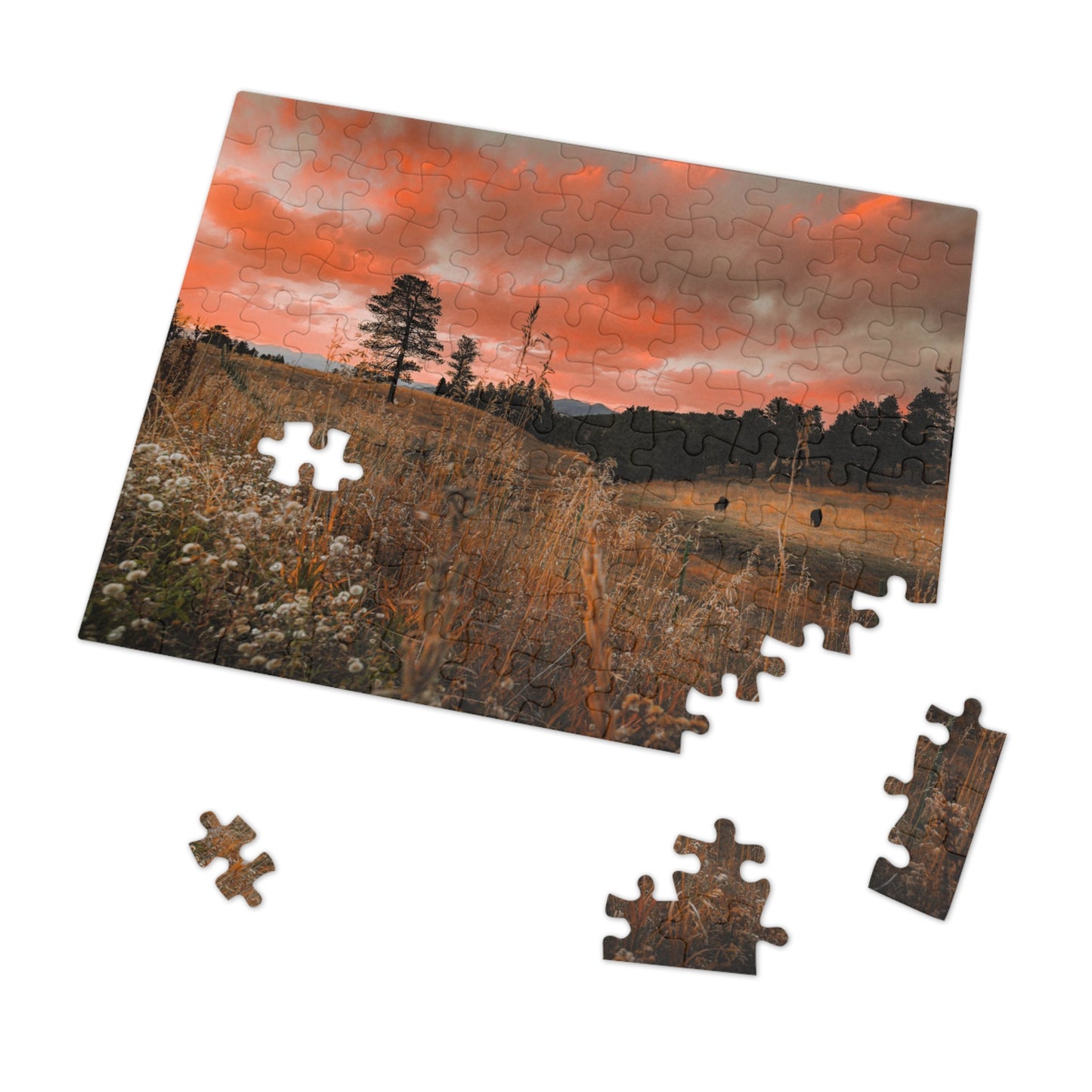 "Mountain Sunset" Jigsaw Puzzle (30, 110, 252, 500,1000-Piece)