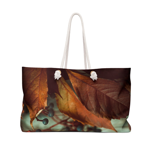 "Leaves & Berries" Oversized Weekender Bag