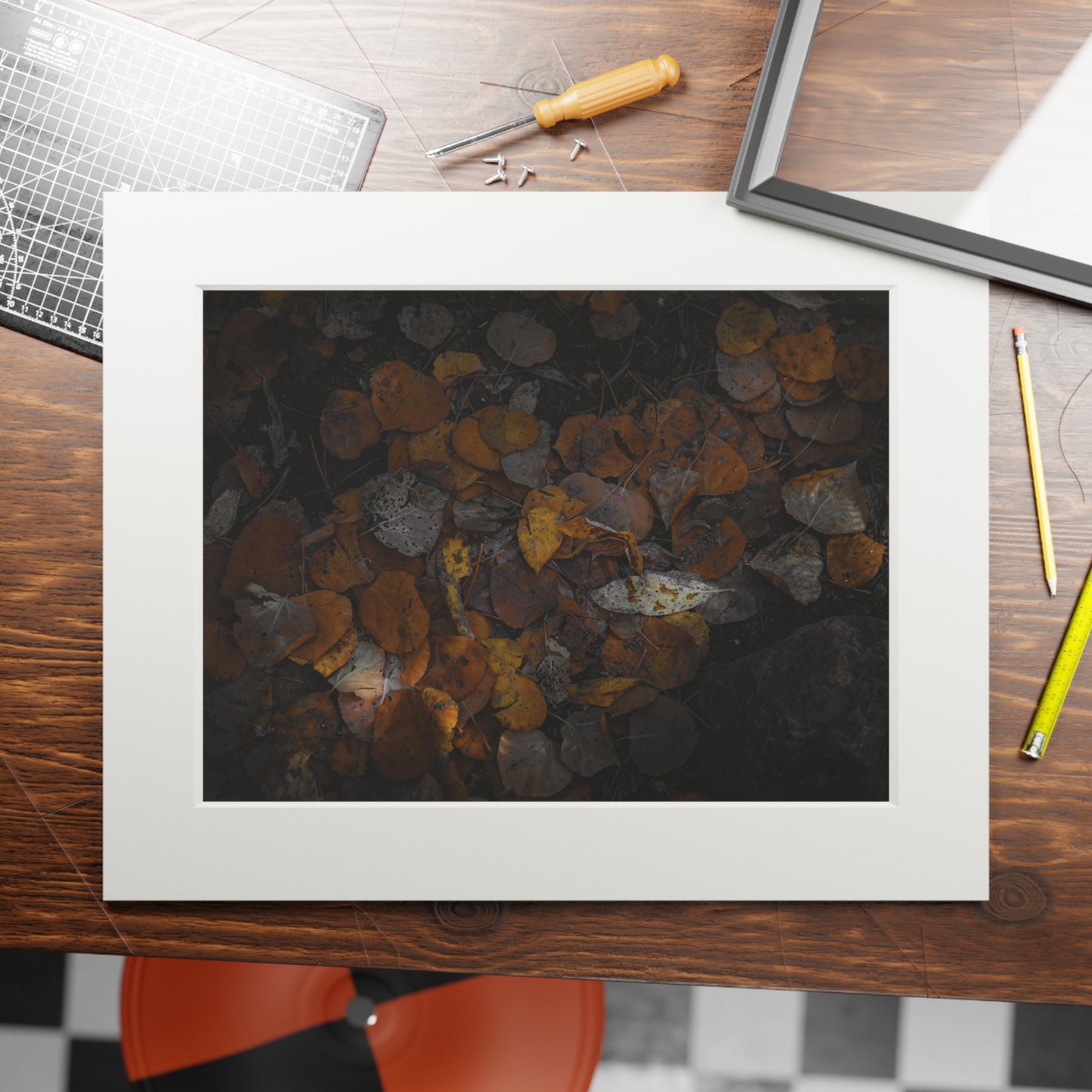 "Earthy Forest Floor" Fine Art Prints (Passepartout Paper Frame)