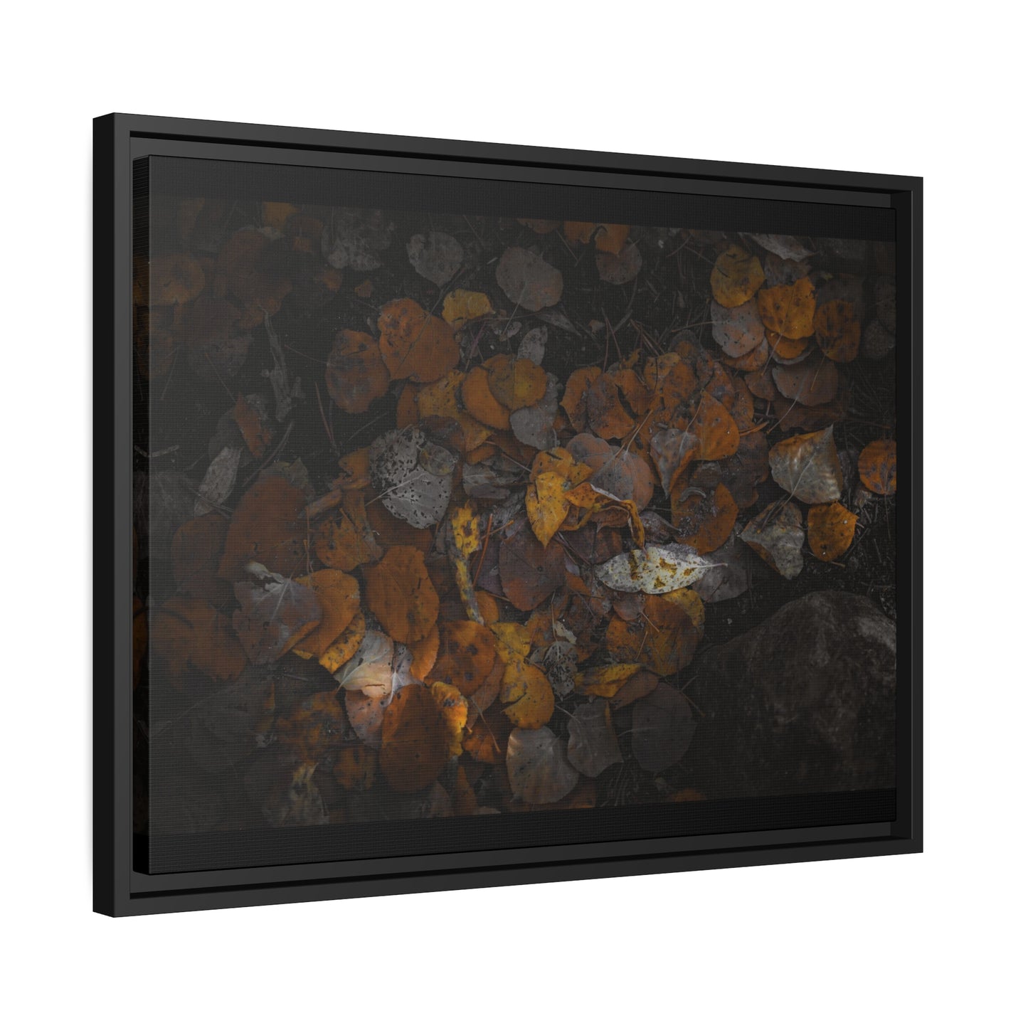 Earthy Forest Floor Wrapped Framed Canvas