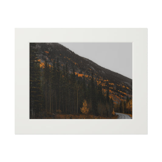 "The Lonely Road" Fine Art Prints (Passepartout Paper Frame)