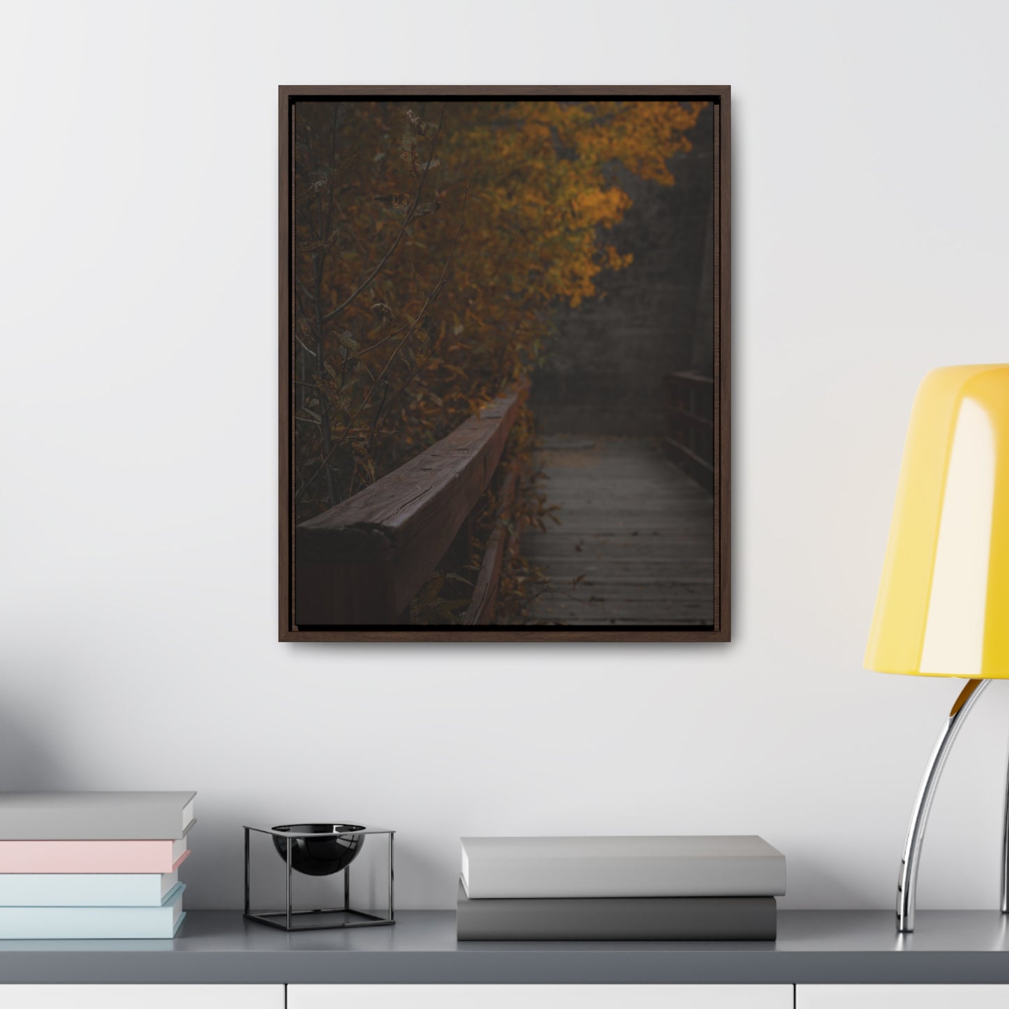 An Autumn Bridge Gallery Canvas Wraps, Vertical Frame