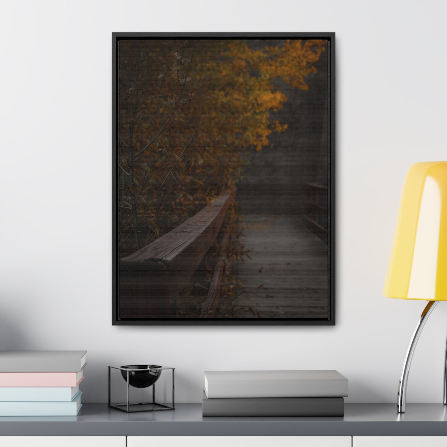 An Autumn Bridge Gallery Canvas Wraps, Vertical Frame