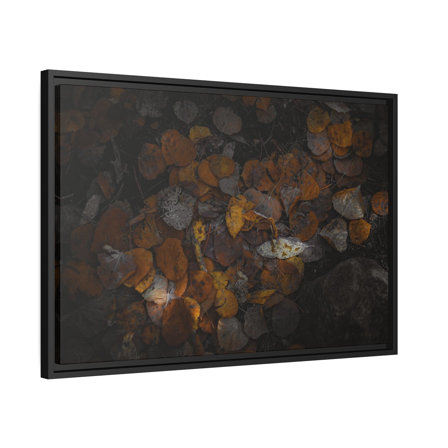 Earthy Forest Floor Wrapped Framed Canvas