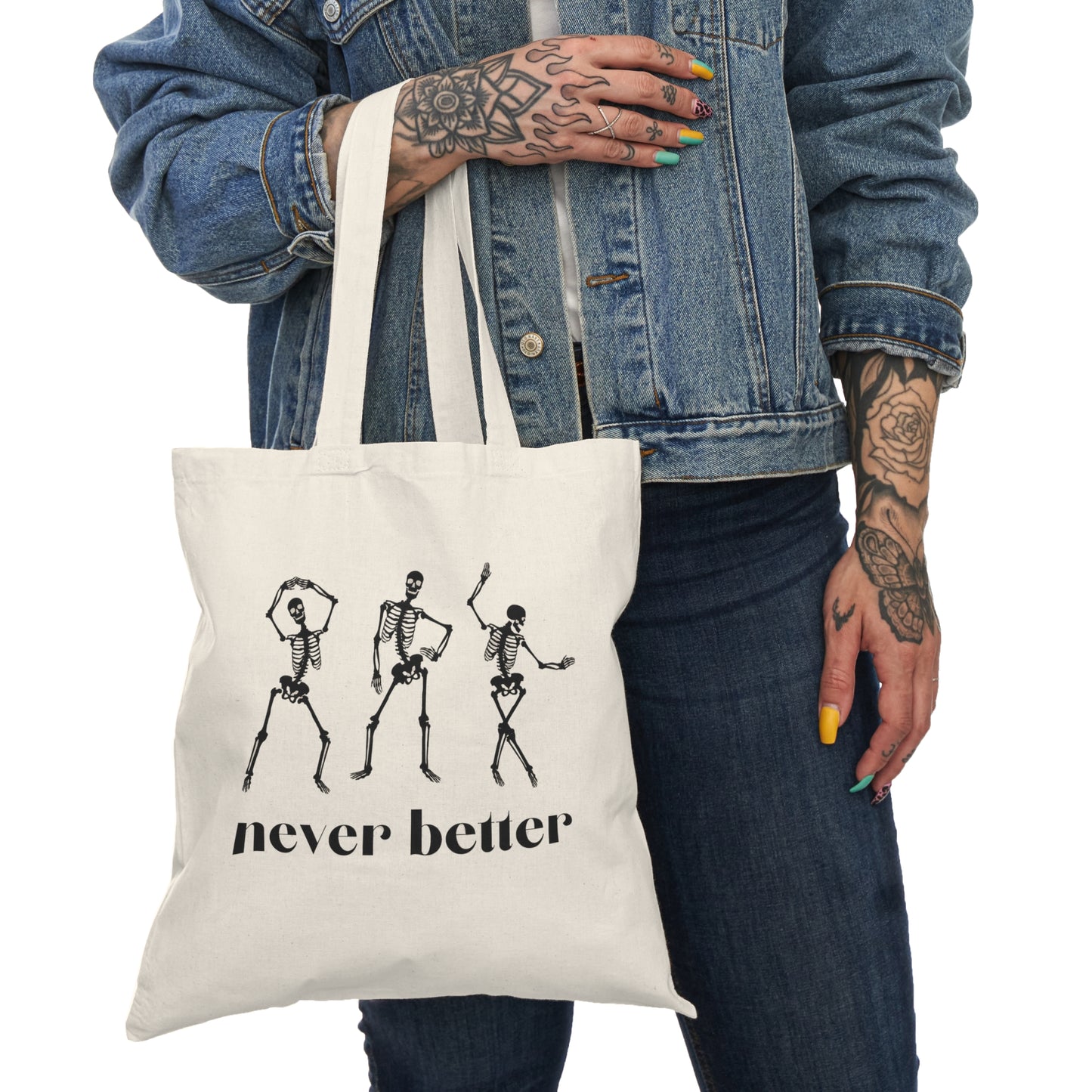 Never Better Skeleton Tote