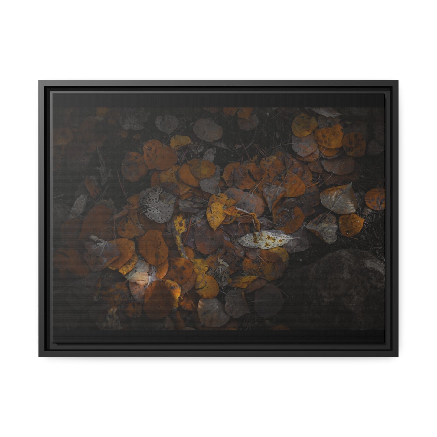 Earthy Forest Floor Wrapped Framed Canvas