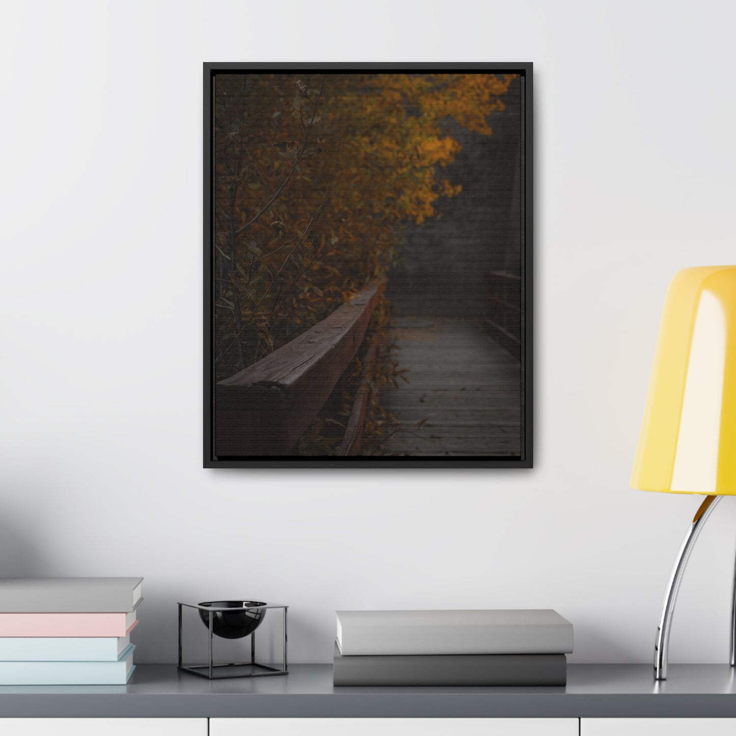 An Autumn Bridge Gallery Canvas Wraps, Vertical Frame