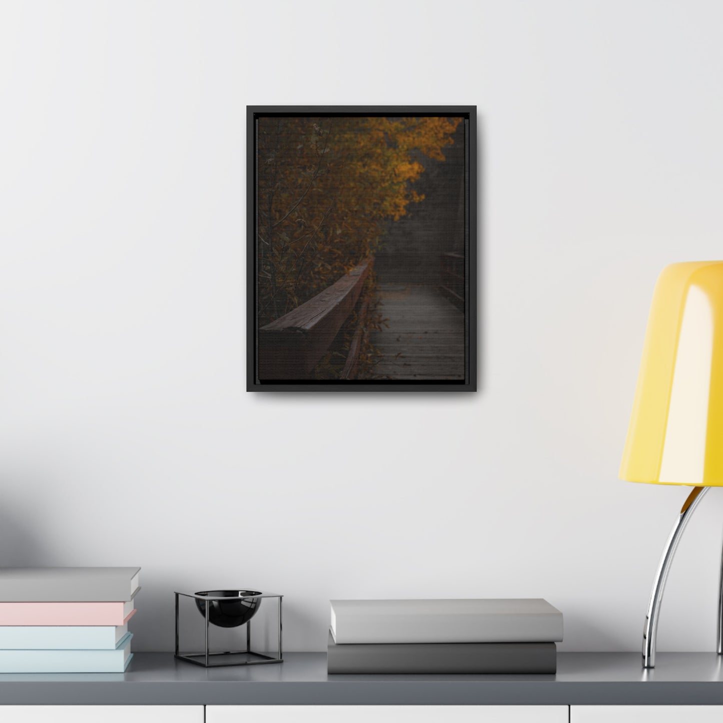 An Autumn Bridge Gallery Canvas Wraps, Vertical Frame