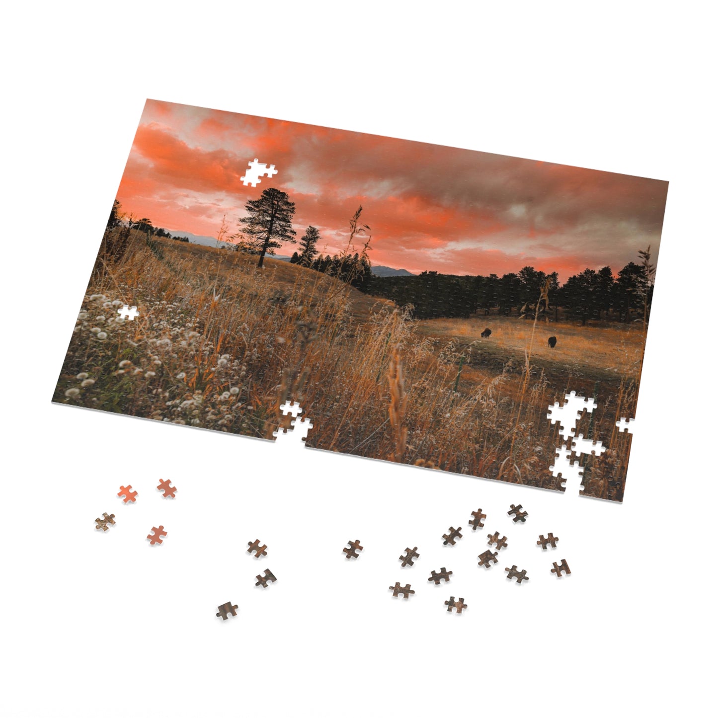 "Mountain Sunset" Jigsaw Puzzle (30, 110, 252, 500,1000-Piece)