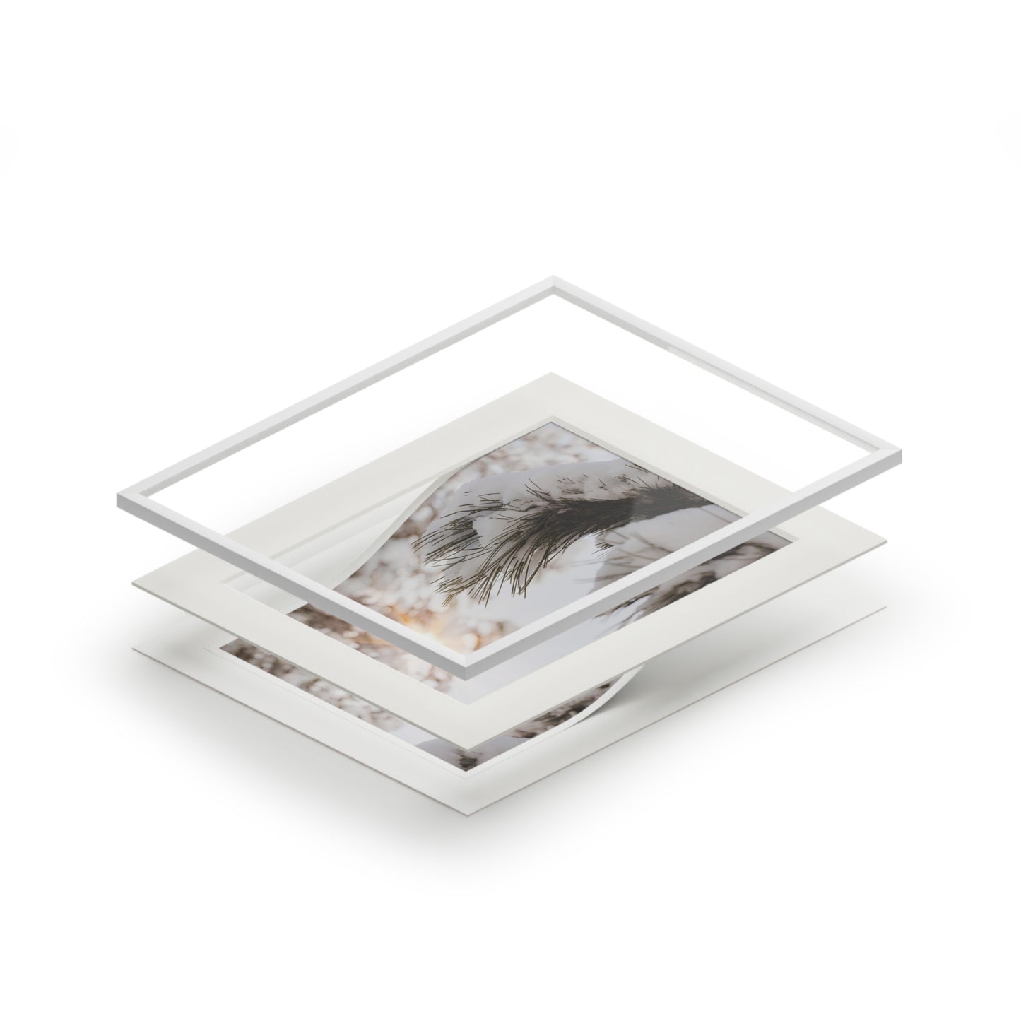 "Sun & the Snow" Fine Art Prints (Passepartout Paper Frame)